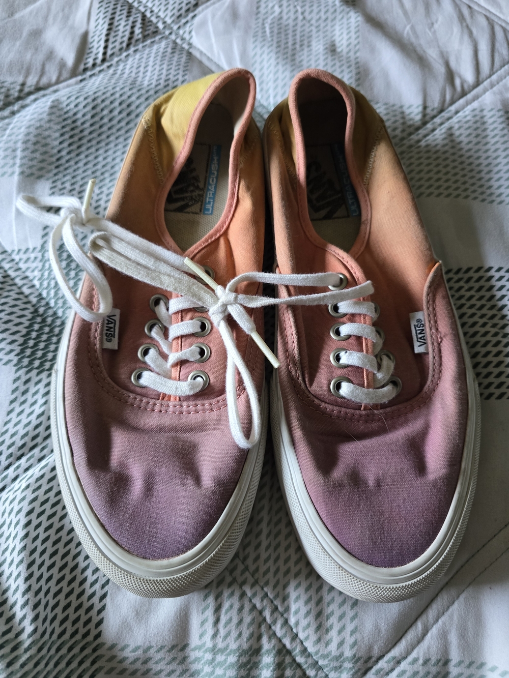 Vans Women's Gradient Pink Orange Canvas Sneakers